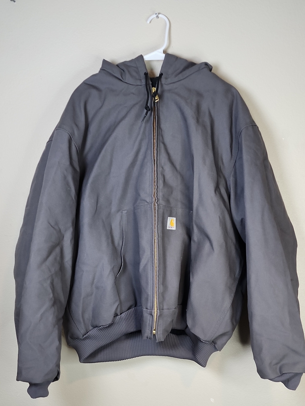 Carhartt Loose Fit  J140 Duck Flannel Lined Active Dark Gray Jacket Size 2XL